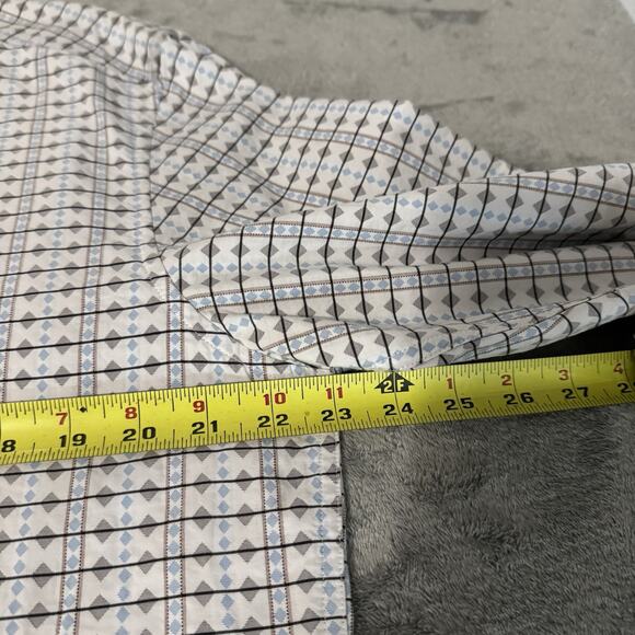Robert Graham Flip Cuff Shirt‎ Mens L Striped Colorful Button Dress Long Sleeve - Picture 8 of 9
